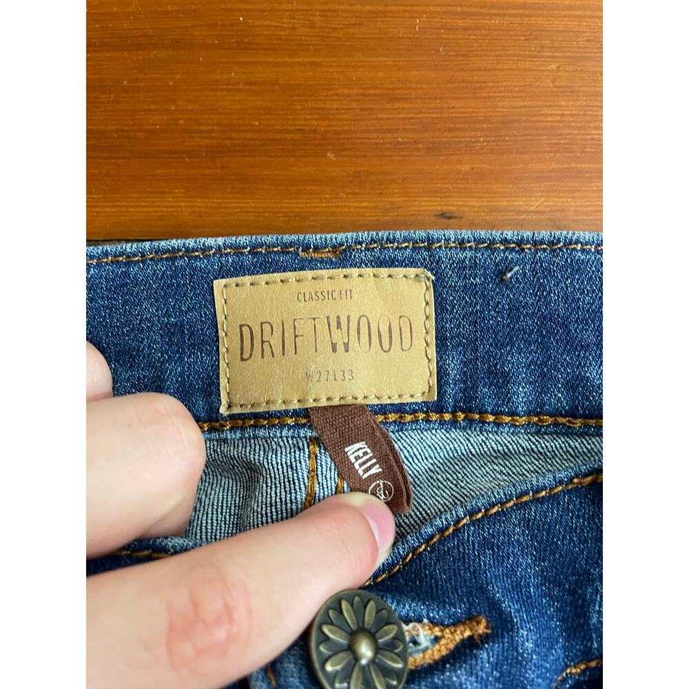 Driftwood Kelly Classic Fit Embroidered Floral Bootcut Jeans Womens 27 - Picture 6 of 14